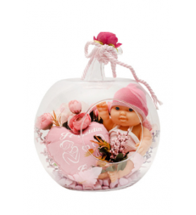 Elma Fanusta Hoşgeldin Kız Bebek Teraryum (~30 cm)